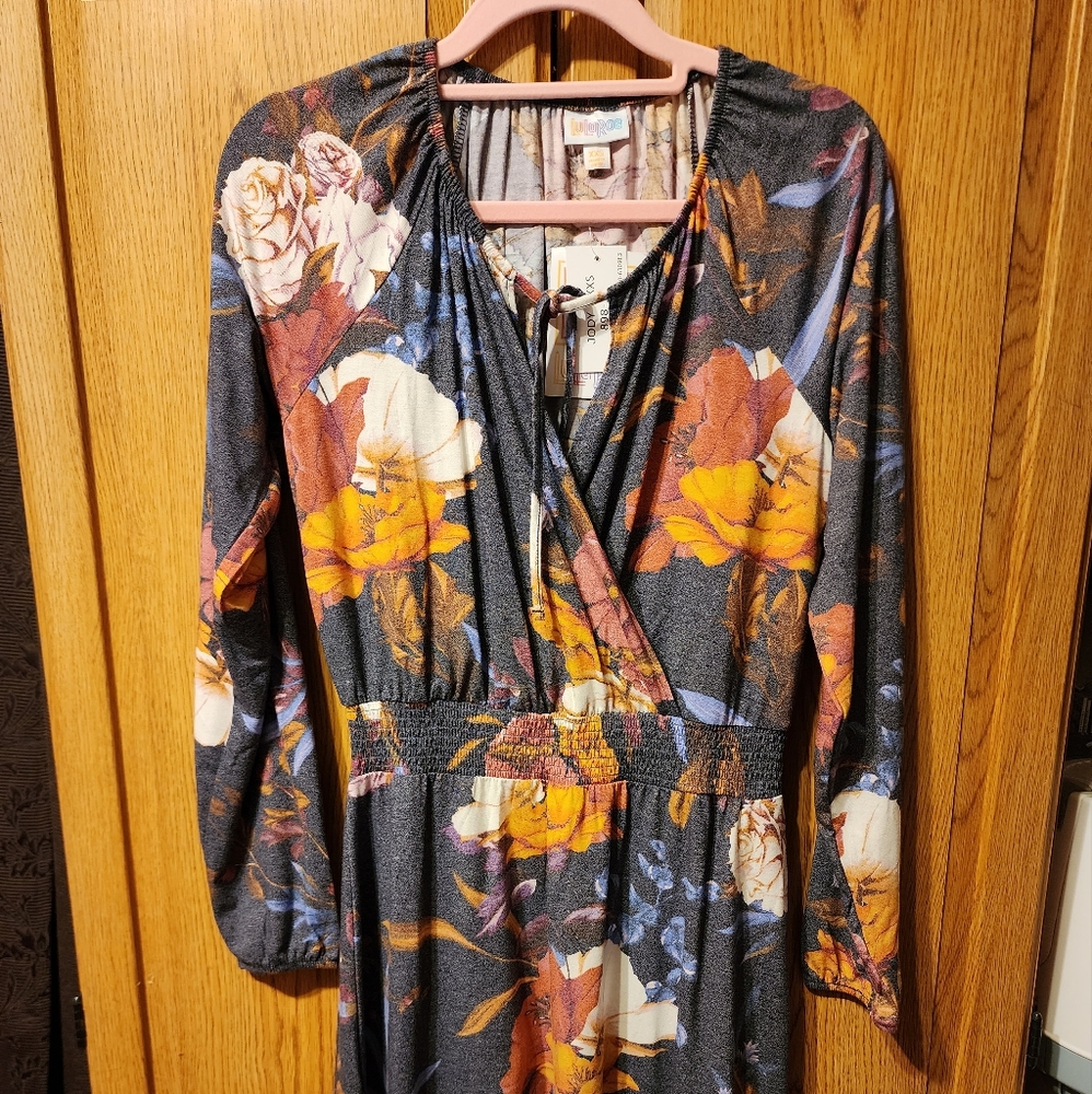 Lularoe XXS Jody Gray Floral